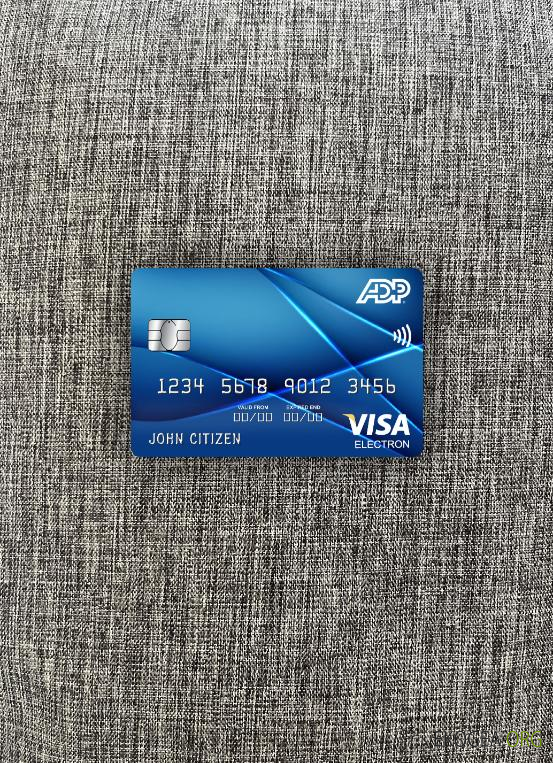 USA ADP Earnings Bank Visa Carte électronique Photolook , avant